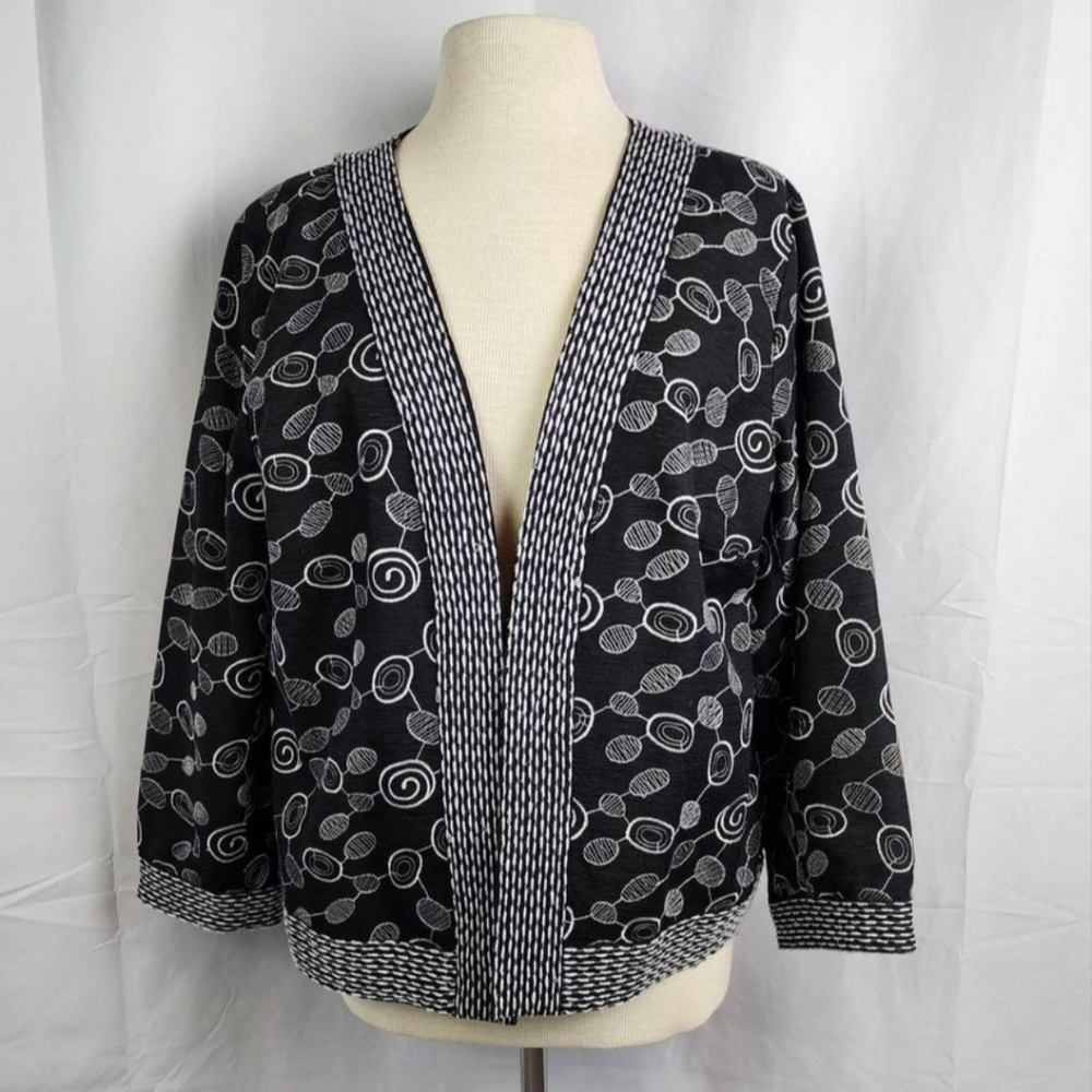 Women's Tweeds Black and White Blazer Size 1X